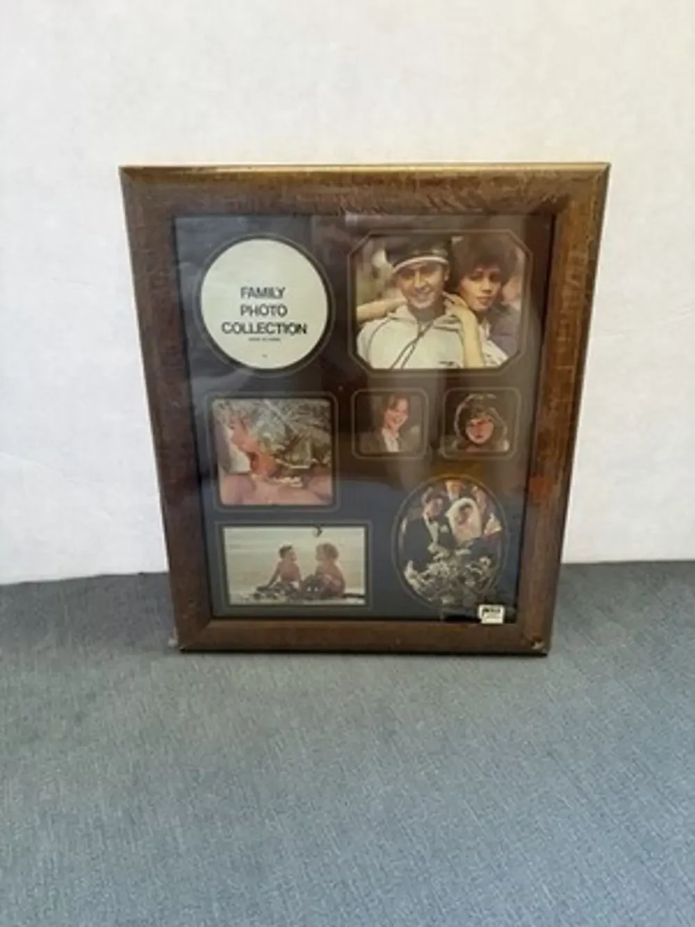Vintage Collage Picture Frame Wood 7 Hole Albert & Price 1985 NOS